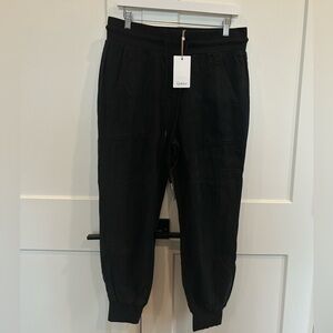 Quince Tencel Utility Jogger Black Large NWT